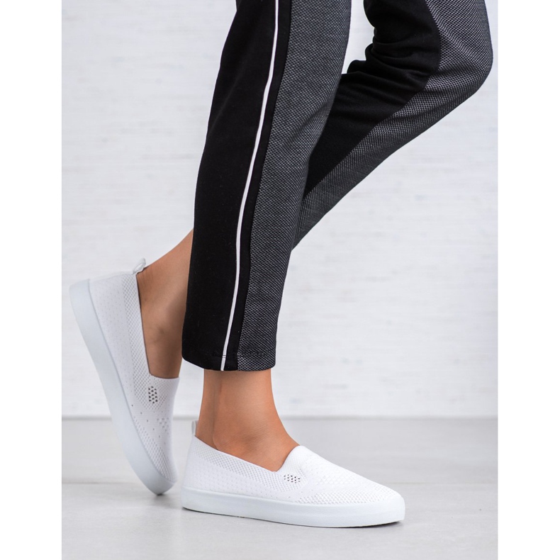 SHELOVET Slipons Textiles blanco 2