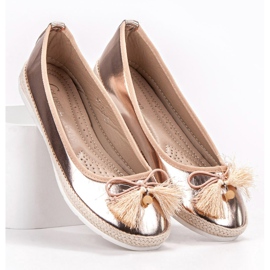 COLORFUL Bailarinas doradas de moda dorado 1