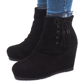 Botas cálidas en cuña 778-KA Negro 3