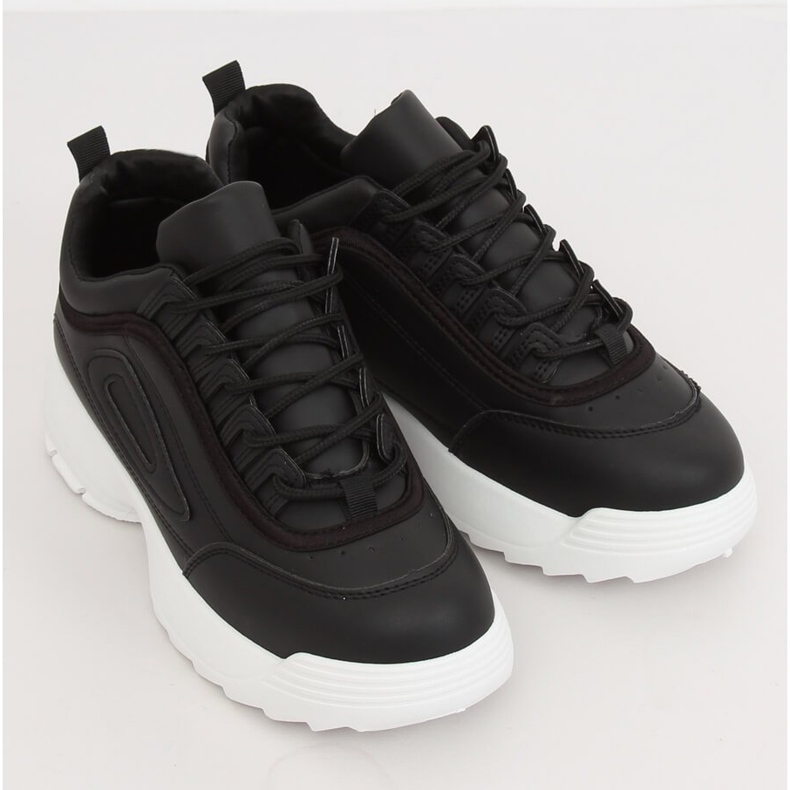 Zapatillas deportivas negras D1909 NEGRO / BLANCO 2