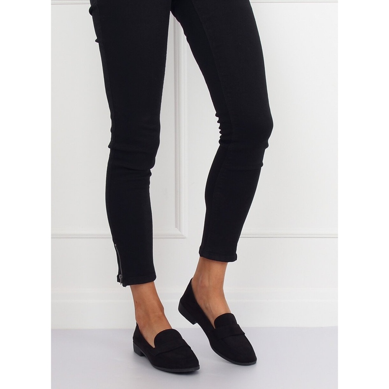 Mocasines negros de mujer MB188-117 Negro 2