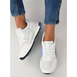 Blanco PP-46 Zapatillas deportivas blancas multicolor 4
