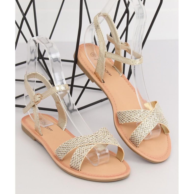 Sandalias de mujer y oro WL282 Gold dorado 1