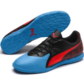 Botas de fútbol Puma One 19.4 It M 105496 01 negro - azul multicolor 3
