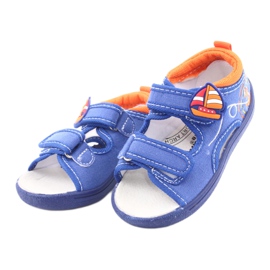 Sandalias infantiles American Club azul TEN36 naranja 3