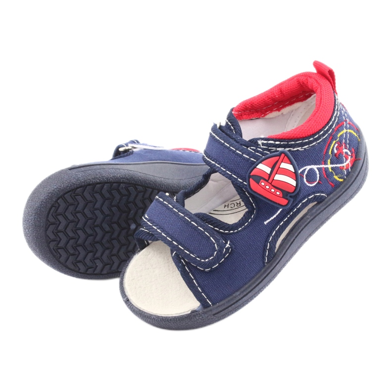 American Club sandalias infantil azul marino TEN36 rojo 5