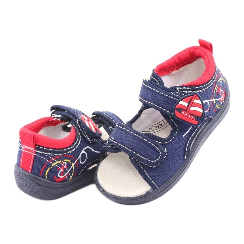 American Club sandalias infantil azul marino TEN36 rojo 4