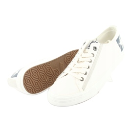 Big Star Białe Half-Tropecs 174074 con cuero ecológico blanco 4