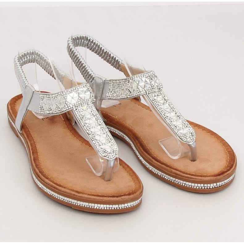 Chanclas plateadas ZY163 Plateadas gris 1