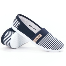 SHELOVET Slipons a rayas azul 3