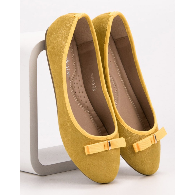 GUAPISSIMA Bailarinas con purpurina amarillo 1