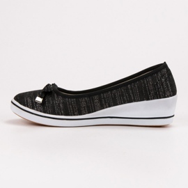 SHELOVET Bailarina de cuña negro 6