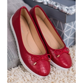 Comer Elegantes bailarinas burdeos rojo 2