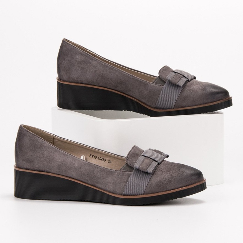 Bombas Con Lazo VINCEZA gris 1