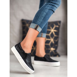 SHELOVET Zapatillas sin cordones negras negro 3