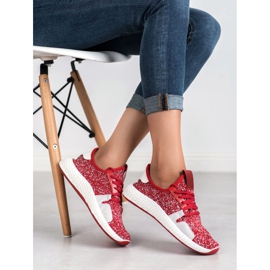 SHELOVET Calzado deportivo sin cordones rojo 3