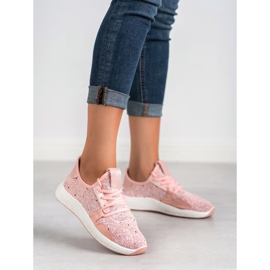 SHELOVET Calzado deportivo sin cordones rosado 2