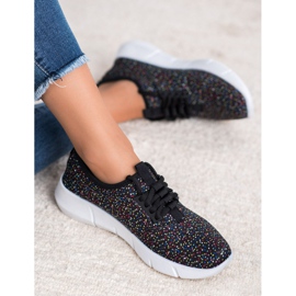 Bona Zapatos deportivos con lunares negro 4