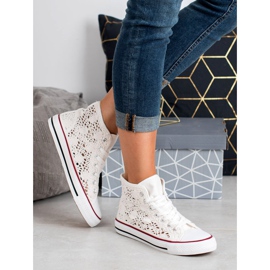 Renda Zapatillas de encaje blanco 1 Renda Zapatillas de encaje blanco 1