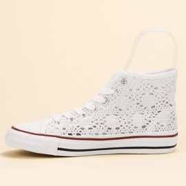 Renda Zapatillas de encaje blanco 3