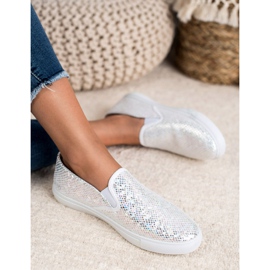 SHELOVET Zapatillas sin cordones de moda gris 3
