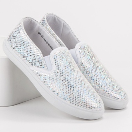 SHELOVET Zapatillas sin cordones de moda gris 4