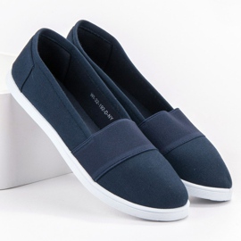 SHELOVET Zapatillas slip-on azul marino 2