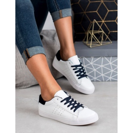SHELOVET Zapatillas con cordones blanco 3