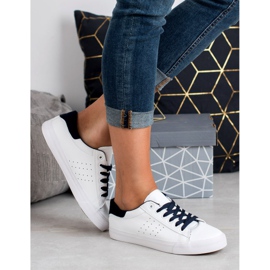 SHELOVET Zapatillas con cordones blanco 4