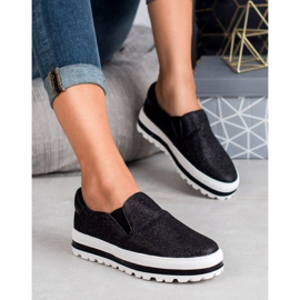 SHELOVET Slipons ligeros en la plataforma negro 5