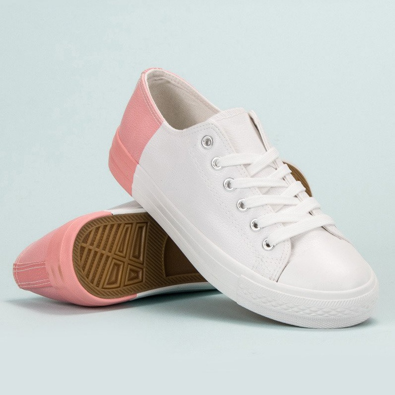 SHELOVET Zapatillas Con Piel Ecológica blanco 2