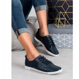 Filippo Zapatos brogue de cuero azul marino 1