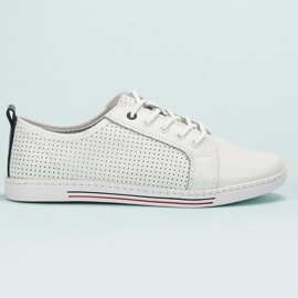 Filippo Zapatos brogue de cuero blanco 4