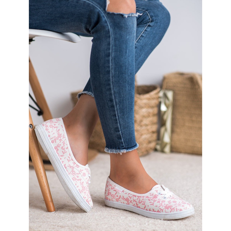 Deportivas con estampado VICES blanco rosado 2 Deportivas con estampado VICES blanco rosado 2