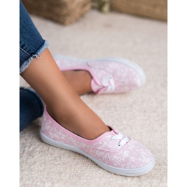 Deportivas con estampado VICES blanco rosa 1