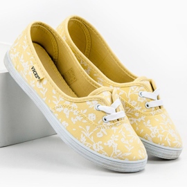 Deportivas con estampado VICES blanco amarillo 3