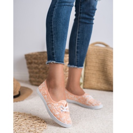 Deportivas con estampado VICES blanco naranja 1