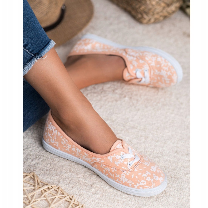 Deportivas con estampado VICES blanco naranja 2