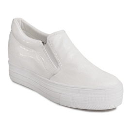 Deportivas Lacadas Sobre Cuña KB-125 Blanco 2