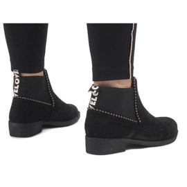 Sergio Todzi Botas de ante negro con un elástico love L1213 3