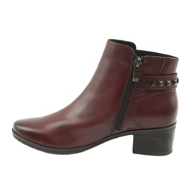 Botas de mujer Caprice 25433 burdeos rojo 2
