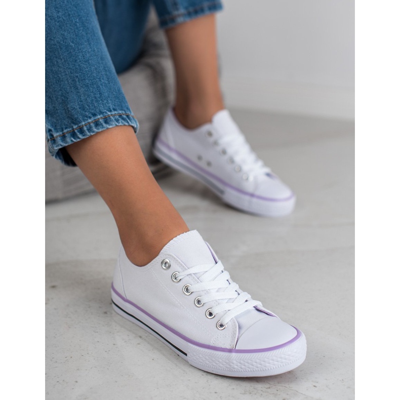 SHELOVET Zapatillas clásicas blancas blanco 1