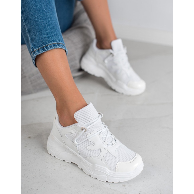 Small Swan Zapatillas con cordones blanco 2