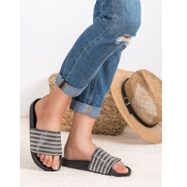 SHELOVET Zapatillas de goma negro gris 3