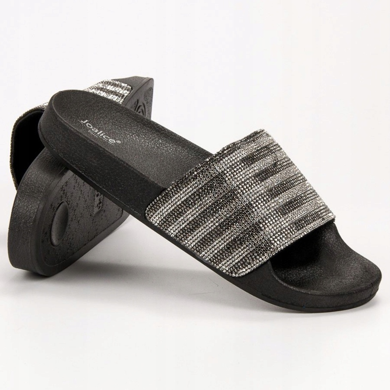SHELOVET Zapatillas de goma negro gris 2