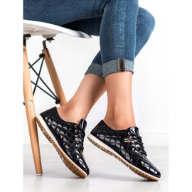 Camo Zapatos brogue lacados negro 2