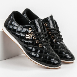 Camo Zapatos brogue lacados negro 1