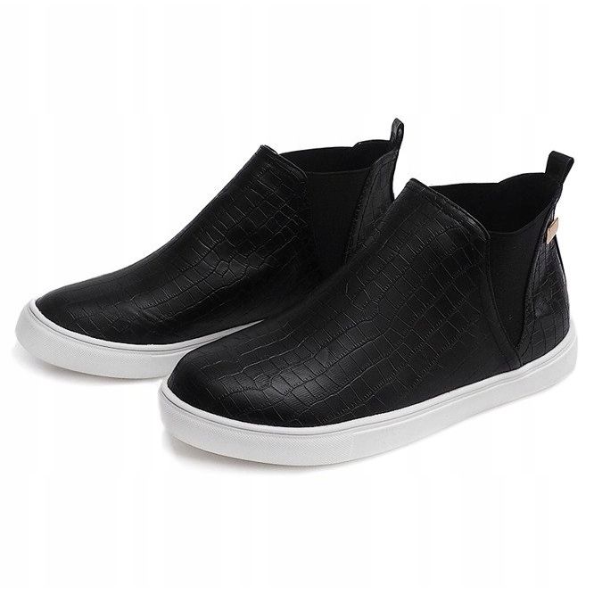 Zapatillas de cuña alta Creepers 5773 Black negro 1