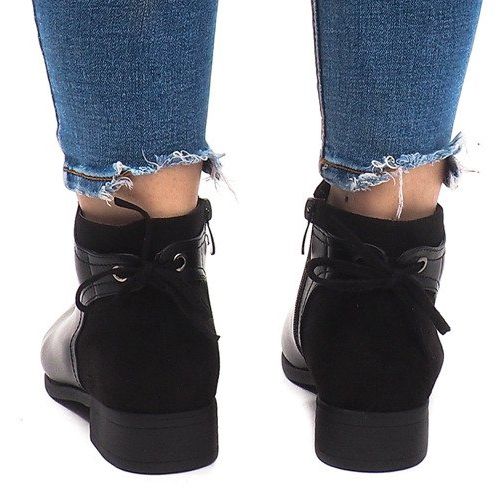 Botas Chelsea cálidas sólidas J606 Negro 1