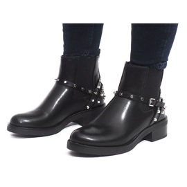 Botas Chelsea sólidas y aisladas E4917 Negro 2